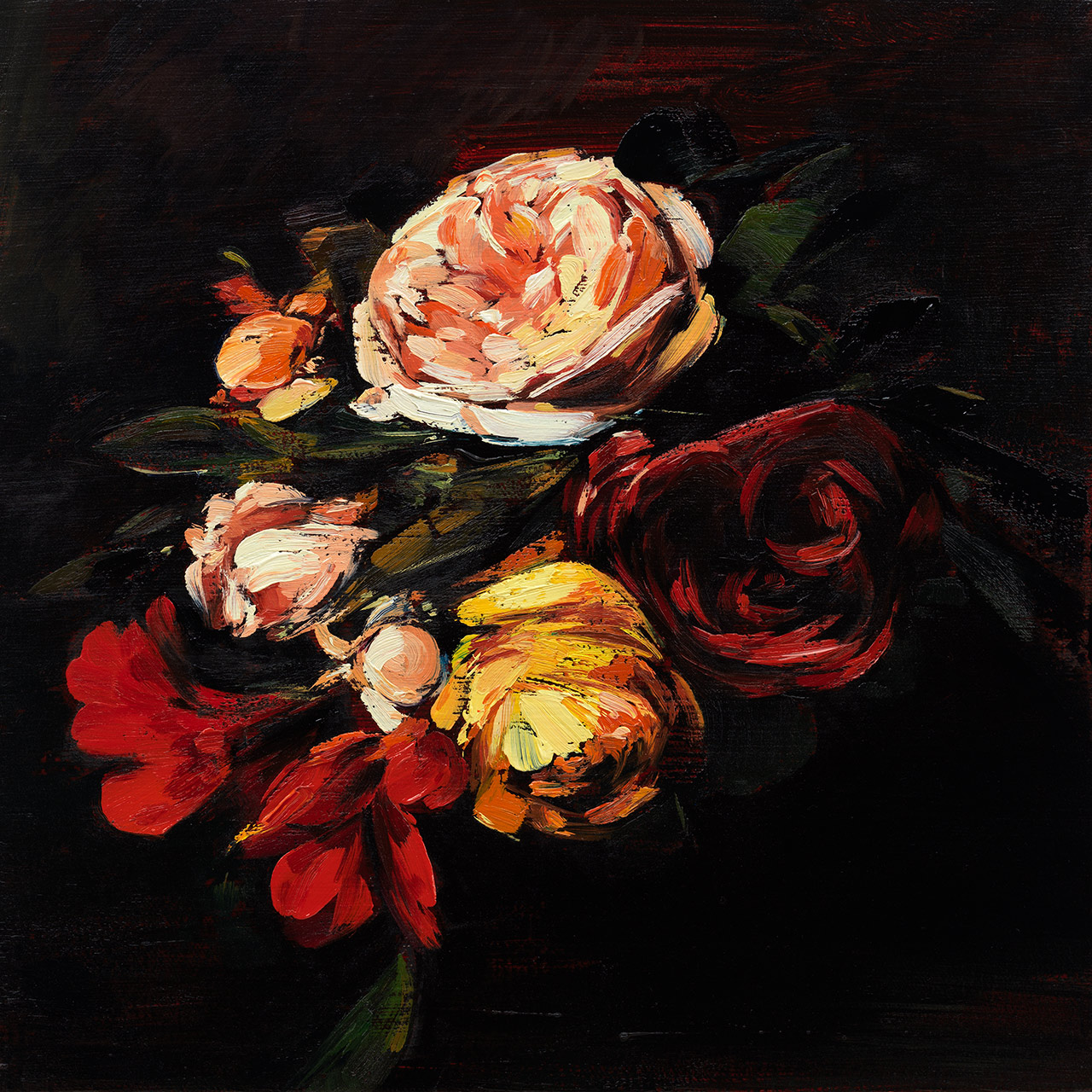 Roses and Nasturtiums (after Fantin-Latour)